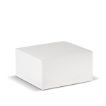 Bloc-notes de 420 feuilles lisses avec certification FSC 10x10x5cm couleur blanc