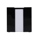Bloc de notes 800 feuilles lisses FSC dans une boîte cube 10x10x10cm couleur noir deuxième vue