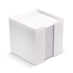Bloc de notes 800 feuilles lisses FSC dans une boîte cube 10x10x10cm couleur blanc