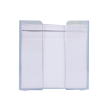 Bloc de notes 800 feuilles lisses FSC dans une boîte cube 10x10x10cm couleur transparent deuxième vue