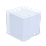 Bloc de notes 800 feuilles lisses FSC dans boîte avec compartiments couleur transparent deuxième vue