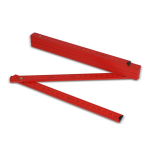 Règle en bois coloré pliable résistante aux chocs 2M couleur rouge sixième vue