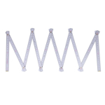 Règle en bois coloré pliable résistante aux chocs 2M couleur blanc