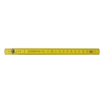 Règle en bois coloré pliable résistante aux chocs 2M couleur jaune quatrière vue