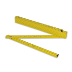 Règle en bois coloré pliable résistante aux chocs 2M couleur jaune sixième vue