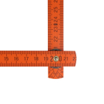 Règle en bois coloré pliable résistante aux chocs 2M couleur orange deuxième vue