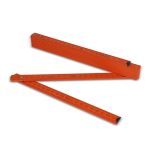 Règle en bois coloré pliable résistante aux chocs 2M couleur orange sixième vue