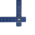 Règle en bois coloré pliable résistante aux chocs 2M couleur bleu foncé deuxième vue
