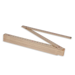 Règle en bois naturel pliable avec revêtement en acier inox 2M couleur bois deuxième vue