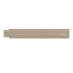 Règle en bois naturel pliable avec revêtement en acier inox 2M couleur bois quatrière vue