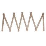 Règle en bois naturel pliable avec revêtement en acier inox 2M couleur bois septième vue
