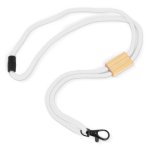 Lanière en RPET colorée avec détail en bambou en couleur couleur blanc troisième vue