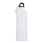 Bouteille en acier inoxydable recyclé de couleurs métalliques 750ml couleur blanc deuxième vue