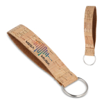 Porte-clés bracelet en liège naturel à personnaliser couleur naturel
