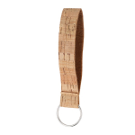 Porte-clés bracelet en liège naturel à personnaliser couleur naturel deuxième vue