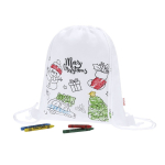 Sac à dos à cordon pour enfant, édition Noël à colorier deuxième vue