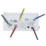 Étui en non-tissé RPET édition Noël pour coloriage  troisième vue
