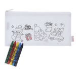 Étui en non-tissé RPET édition Noël pour coloriage quatrième vue