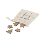 Jeu de tic-tac-toe avec des jetons de Noël en liège deuxième vue