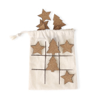 Jeu de tic-tac-toe avec des jetons de Noël en liège  troisième vue