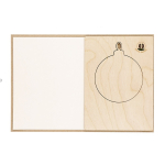 Carte de Noël avec décoration en forme de boule et des graines de pin couleur naturel première vue