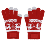 Gants de Noël avec fonction tactile sur les doigts couleur rouge première vue