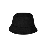 Bonnet en sherpa très doux avec cordon de serrage intérieur ajustable couleur noir première vue