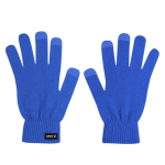 Gants tactiles pour adultes en doux polyester RPET, taille unique couleur bleu première vue