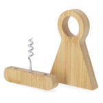 Tire-bouchon en bambou avec double fonction support pour bouteilles deuxième vue