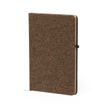 Carnet fabriqué en fibres de café et de liège, pages lignées, A5 deuxième vue