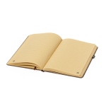Carnet fabriqué en fibres de café et de liège, pages lignées, A5 quatrième vue