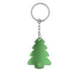 Porte-clés de Noël en aluminium recyclé en forme d'arbre couleur vert première vue