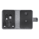 Étui avec base de charge sans fil et outils pour téléphone portable couleur gris première vue