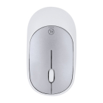 Souris sans fil ergonomique en ABS avec certification RCS couleur argenté première vue