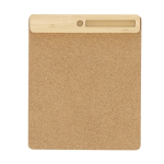Tapis de souris en liège avec support téléphone portable et stylos couleur naturel première vue