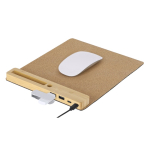 Tapis de souris en liège avec support téléphone portable et stylos  troisième vue