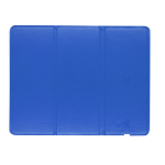 Tapis de souris pliable en PU avec chargeur sans fil intégré de 10W couleur bleu première vue