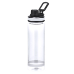 Bouteille transparente RPET couvercle et poignée noire, de 700 ml couleur transparent première vue