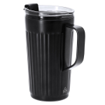 Sac bandoulière cylindrique en PU avec des poches d'accès rapide couleur noir première vue