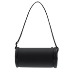 Sac bandoulière cylindrique en PU avec des poches d'accès rapide couleur noir première vue
