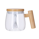Tasse mélangeuse verre borosilicate couvercle agitateur électrique couleur naturel première vue