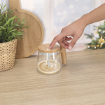 Tasse mélangeuse verre borosilicate couvercle agitateur électrique