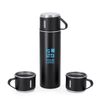 Thermos acier inoxydable anti-fuite 420 ml avec 2 tasses de 150 ml vue principale