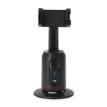 Support pour téléphone avec suivi automatique à 360° et base trépied couleur noir première vue