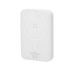 Batterie externe téléphone fixation magnétique MagSafe, 5000 mAh couleur blanc première vue