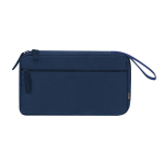 Étui RPET conçu pour les voyages avec un organisateur de câbles couleur bleu marine première vue
