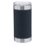 Gobelet isotherme acier inoxydable bande colorée polyuréthane 530 ml couleur bleu marine première vue