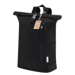 Sac à dos roll-top en toile 100% recyclée avec une fermeture à boucle deuxième vue