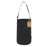 Bandoulière cylindrique en toile recyclée de grande capacité couleur noir première vue
