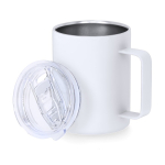 Tasse isotherme acier inoxydable, caoutchouc et couvercle, 400 ml deuxième vue